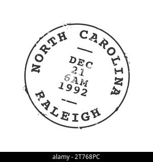 Raleigh North Carolina USA Stamp Logo Icon Symbol Design Skyline