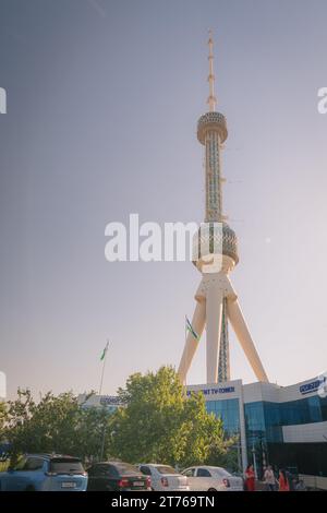 20.06.2023, TASHKENT, UZBEKISTAN: The Tashkent Television TV Tower or Toshkent Teleminorasi is a 375 metre high tower located in Tashkent city, Uzbeki Stock Photo