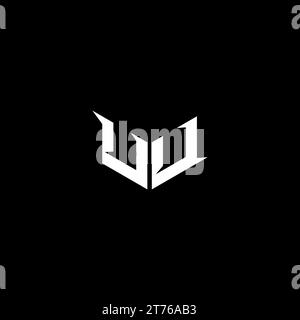 UU Premium emblem logo initial esport and gaming design concept Stock Vector