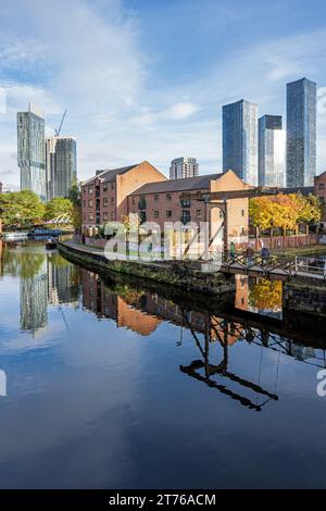 The Castlefield district in Manchester, UK, on a sunny day Stock Photo