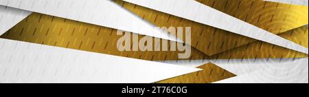 Grey and bronze tech abstract low poly pattern geometry background. Vector web header design Stock Vector