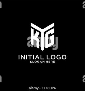 KG mirror initial logo, creative bold monogram initial design style vector graphic Stock Vector