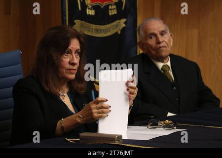 Mexico City, Mexico. 13th Nov, 2023. Dr. Carola GarcÃ-a CalderÃ³n, director of the Faculty of Political and Social Sciences (FCPyS) of UNAM, presented her 3rd activity report at the Pablo GonzÃ¡lez Casanova Auditorium of the Faculty of Political and Social Sciences on November 13, 2023 in Mexico City, Mexico. (Credit Image: © José Luis Torales/eyepix via ZUMA Press Wire) EDITORIAL USAGE ONLY! Not for Commercial USAGE! Stock Photo