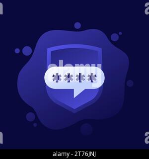 password protection icon, vector design Stock Vector