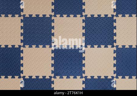 foam flooring tiles or jigsaw mat for baby. background and texture Stock Photo