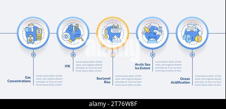 Climate metrics layout with linear icon concept Stock Vector