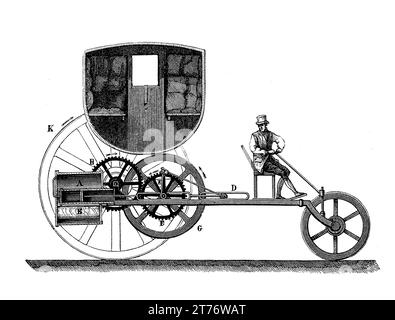 Puffing Devil Steam Carriage  or The London Steam Carriage  an early steam-powered road vehicle constructed by Richard Trevithick and Andrew Vivian in 1801 Stock Photo