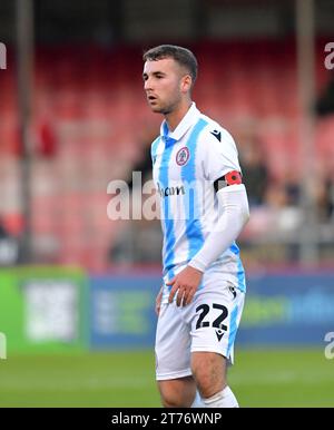 Dan Martin of Accrington Stanley during the Sky Bet EFL League Two match between Crawley Town and Accrington Stanley at the Broadfield Stadium  , Crawley , UK - 11th November 2023. Photo Simon Dack / Telephoto Images Editorial use only. No merchandising. For Football images FA and Premier League restrictions apply inc. no internet/mobile usage without FAPL license - for details contact Football Dataco Stock Photo