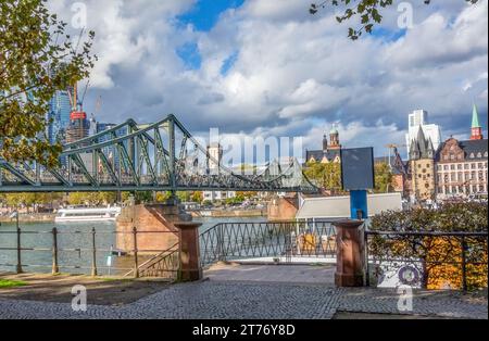 Riparian impression of Frankfurt am Main, a city in the german state of Hesse Stock Photo