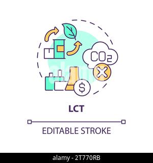 2D thin linear icon LCT concept Stock Vector
