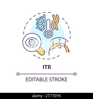 2D thin linear icon ITR concept Stock Vector
