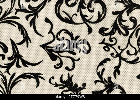 retro wallpaper, black and white texture for background Stock Photo