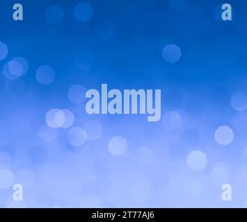 Abstract gradient blue circular bokeh texture for background of christmas light Stock Photo