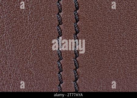Macro Detail Of A Brown Leather Thread Stitching Brand New Shoe As A Symbol  Of High Quality Natural Material Stock Photo - Download Image Now - iStock