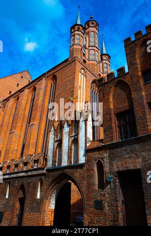 04-07-2022: old walls of the historical part of the medieval city of Torun. Poland. Stock Photo