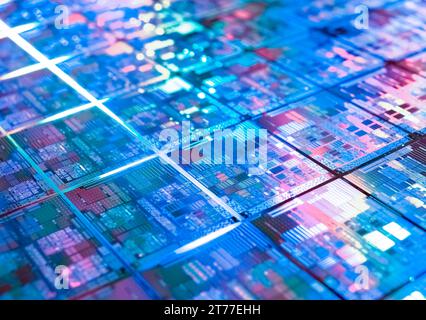 computer circuit board background microchip texture , selective focus Stock Photo