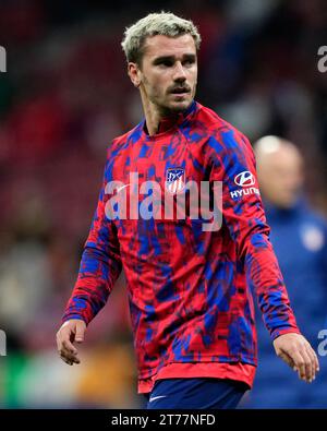 Madrid, Spain. 12th Nov, 2023. Antoine Griezmann of Atletico de Madrid during the La Liga match between Atletico de Madrid and Villarreal CF played at Civitas Metropolitano Stadium on November 12 in Madrid, Spain. (Photo by Cesar Cebolla/PRESSINPHOTO) Credit: PRESSINPHOTO SPORTS AGENCY/Alamy Live News Stock Photo