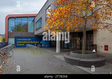 The Lord Ashcroft International Business School building at the Cambridge Campus of the Anglia Ruskin University, Cambridge, UK. Stock Photo