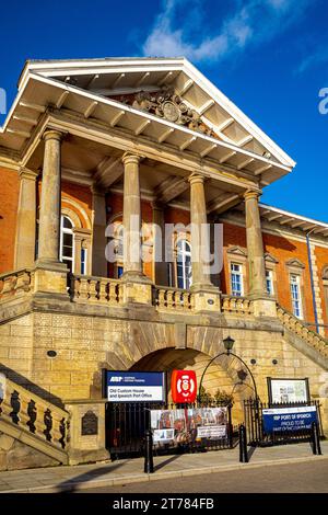 The Old Customs House Ipswich Waterfront. Built in 1845 it is now headquarters of the Port of Ipswich and its owners Associated British Ports. Stock Photo