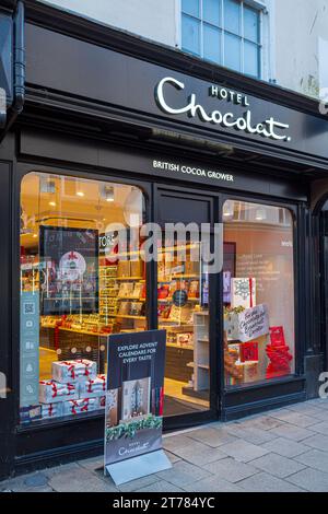Hotel Chocolat Store Ipswich UK - Hotel Chocolat is a speciality chocolate retailer founded in 1993 in London. Purchased by Mars Nov 2023. Stock Photo