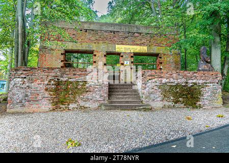 Wolf's Lair is a town of bunkers surrounded by forest, lakes and swamps. This is Adolf Hitler's largest and most recognizable field command. Stock Photo