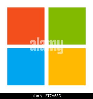 Microsoft logo in color pallets. Symbol for website design, logo, app, UI. Vector illustration, EPS10 Stock Vector