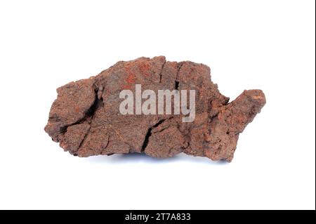 Red sandstone iron-rich. Sandstone is a clastic sedimentary rock composed of quartz grains. This sample comes from Sierra de Albarracín, Teruel, Aragó Stock Photo