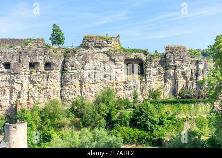 Bock Casemates (complex of underground tunnels), Mount de Clausen, Grund Quartier, City of Luxembourg, Luxembourg Stock Photo