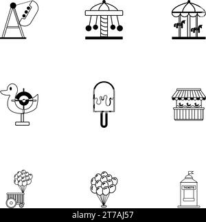Isolated pirate ship amusement park icon Vector Stock Vector
