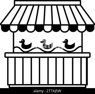 Isolated aim the duck game tent icon Vector Stock Vector