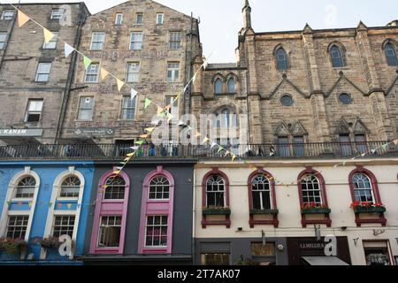 EDINBURGH, SCOTLAND - September 6, 2023: As Edinburgh is a World Heritage Site, tourism is a major industry, and the Edinburgh Festivals and cruise sh Stock Photo