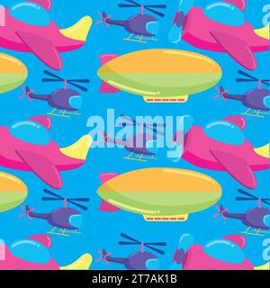 Seamless pattern background with vehicle icons Vector Stock Vector