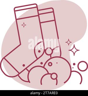 socks icon black vector illustration Stock Vector Image & Art - Alamy
