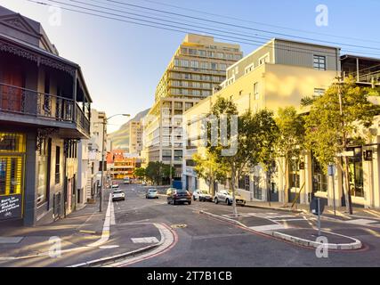 Cape Town, South Africa - October 30, 2023:  Street view of buildings in city CBD Stock Photo