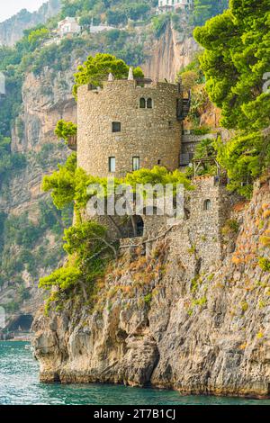 Amalfi Coast viewed from the sea Stock Photo