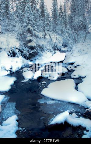 Winter river in Tromsø Stock Photo