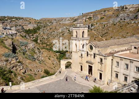 Church of San Pietro Caveoso, Sassi, Matera, Basilicata, Italy Stock Photo