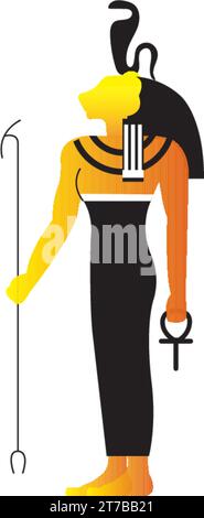 Isolated colored egypt god statue icon Vector illustration Stock Vector