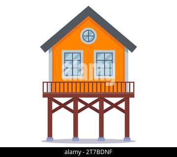 Stilt house icon, home on stilts, vector Stock Vector Image & Art - Alamy