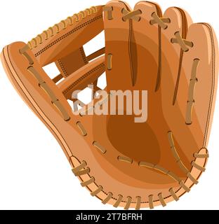 Baseball glove. Isolated on white background. Vector illustration. Stock Vector