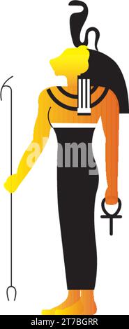 Isolated colored egypt god statue icon Vector Stock Vector