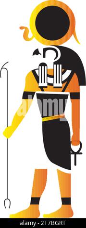 Isolated colored egypt god statue icon Vector Stock Vector