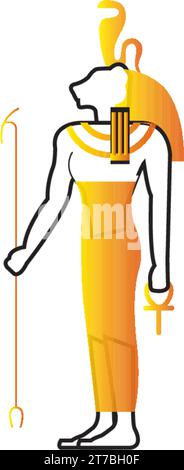 Isolated colored egypt god statue icon Vector Stock Vector