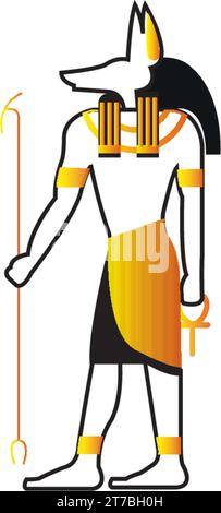 Isolated colored egypt god statue icon Vector Stock Vector