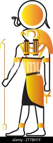 Isolated colored egypt god statue icon Vector Stock Vector