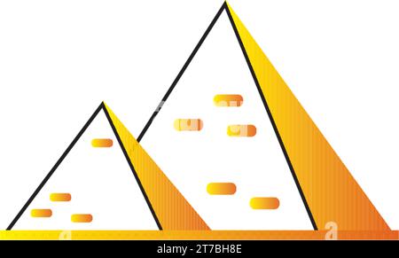 Egypt pyramid icon vector. Isolated contour symbol illustration Stock ...