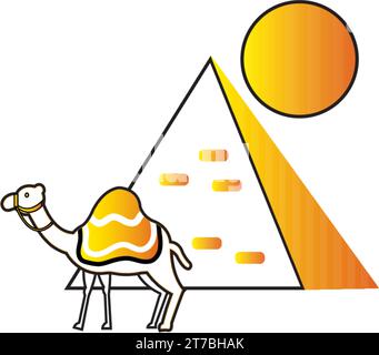 Isolated colored egypt pyramid icon Vector Stock Vector
