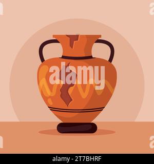 Isolated empty broken artisan vase icon Vector Stock Vector
