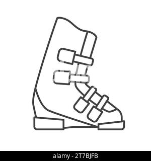 ski boot outline icon- vector illustration Stock Vector