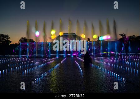 Kew Garden, London, UK. 14th Nov, 2023. Christmas at Kew returns the magnificent after-dark landscape, returning for its eleventh year with a host of seasonal favourites alongside mesmerizing new light installations. (Credit Image: Credit: See Li/Picture Capital/Alamy Live News Stock Photo
